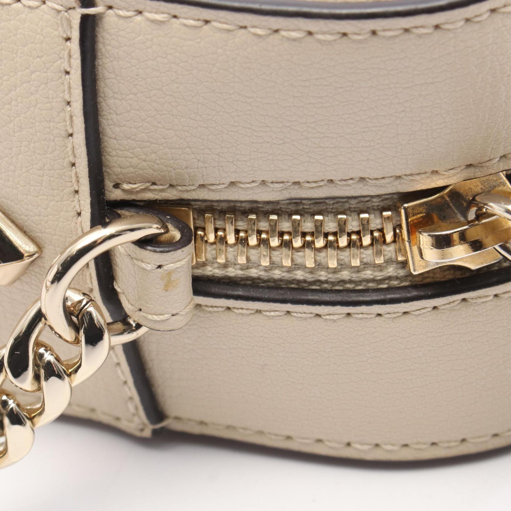 Jimmy Choo Beige Leather Handbag Shoulder Bag (Pre-Owned)