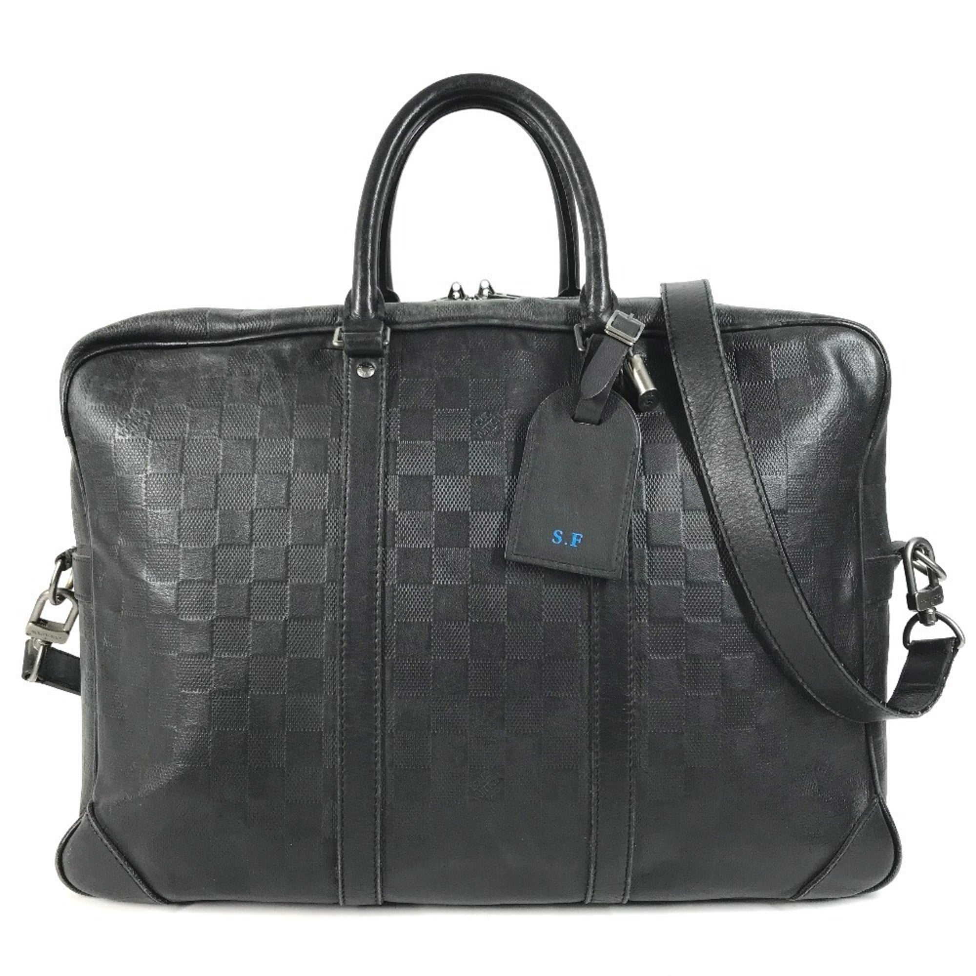 Louis Vuitton Damier Infini Black Onyx Damier Infini Briefcase (Pre-Owned)