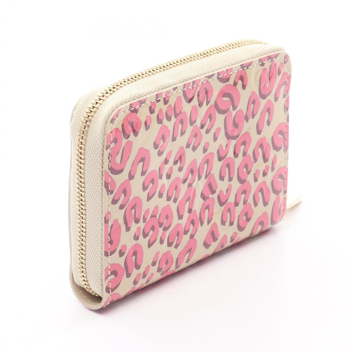 Louis Vuitton Beige Blanc Corail Green Pink Vernis Leather Coin Purse/Coin Case (Pre-Owned)