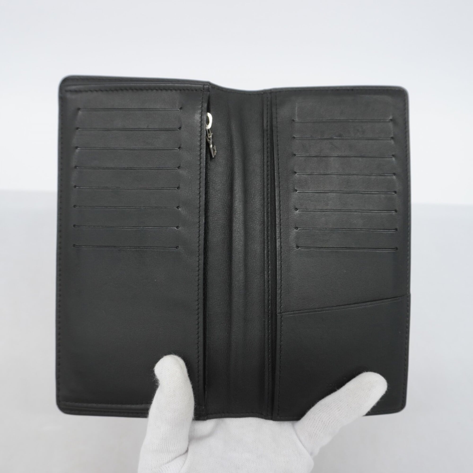 Louis Vuitton Black Navy Long Wallet (Bi-Fold) (Pre-Owned)