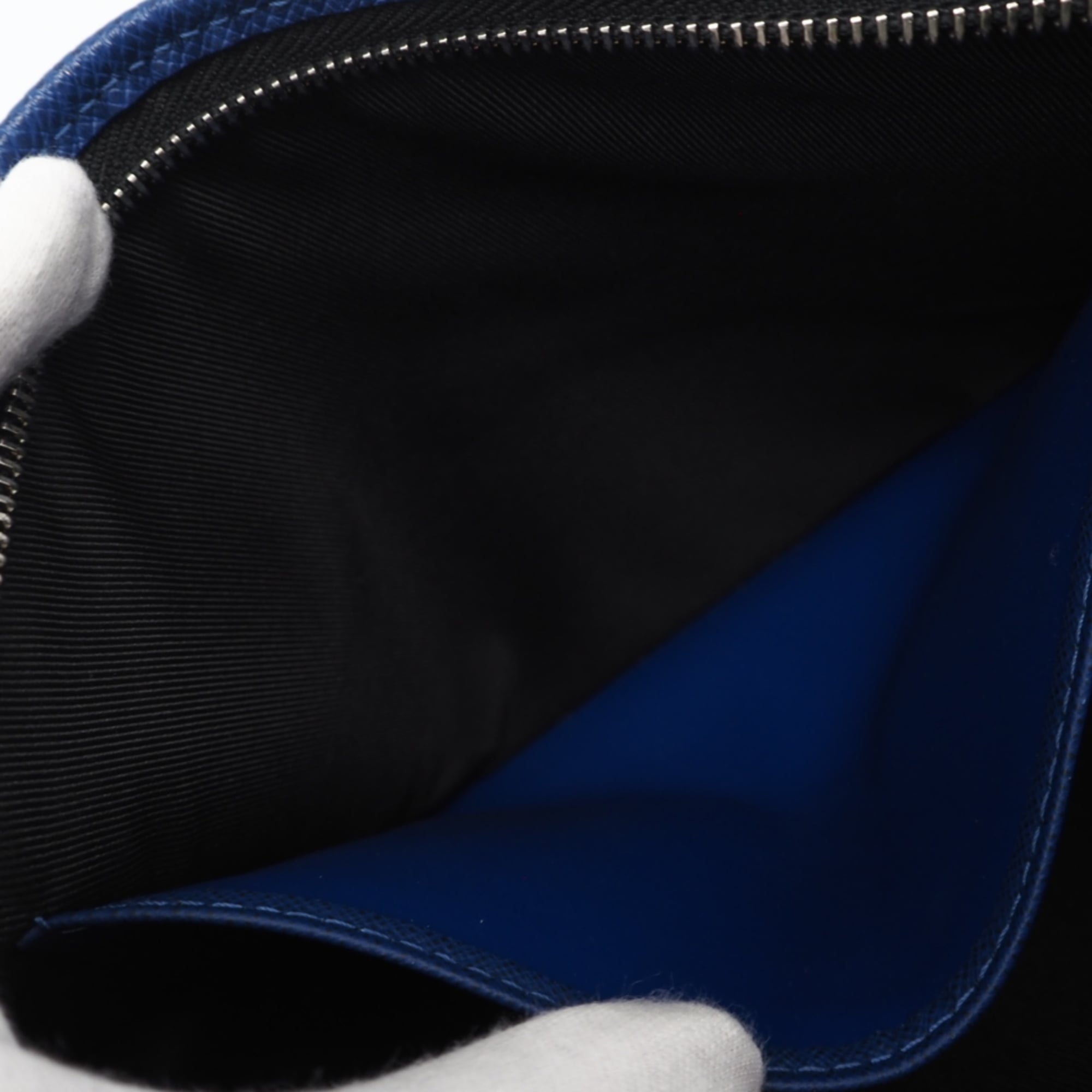Louis Vuitton Taigarama Blue Coated Canvas Leather Clutch Bag Pochette (Pre-Owned)