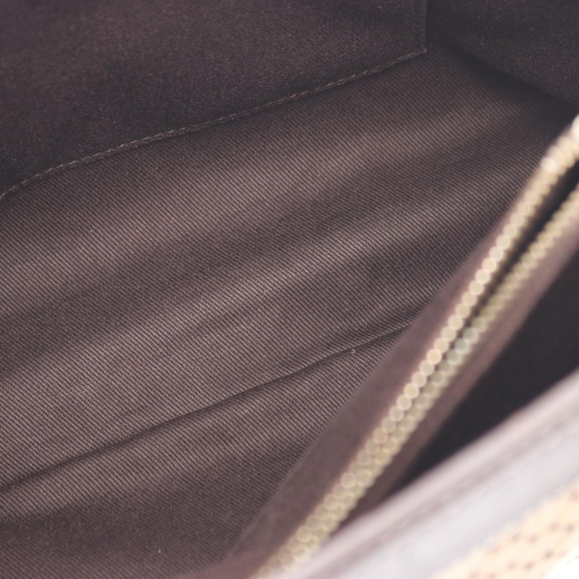 Celine Beige Brown Canvas Leather Handbag (Pre-Owned)