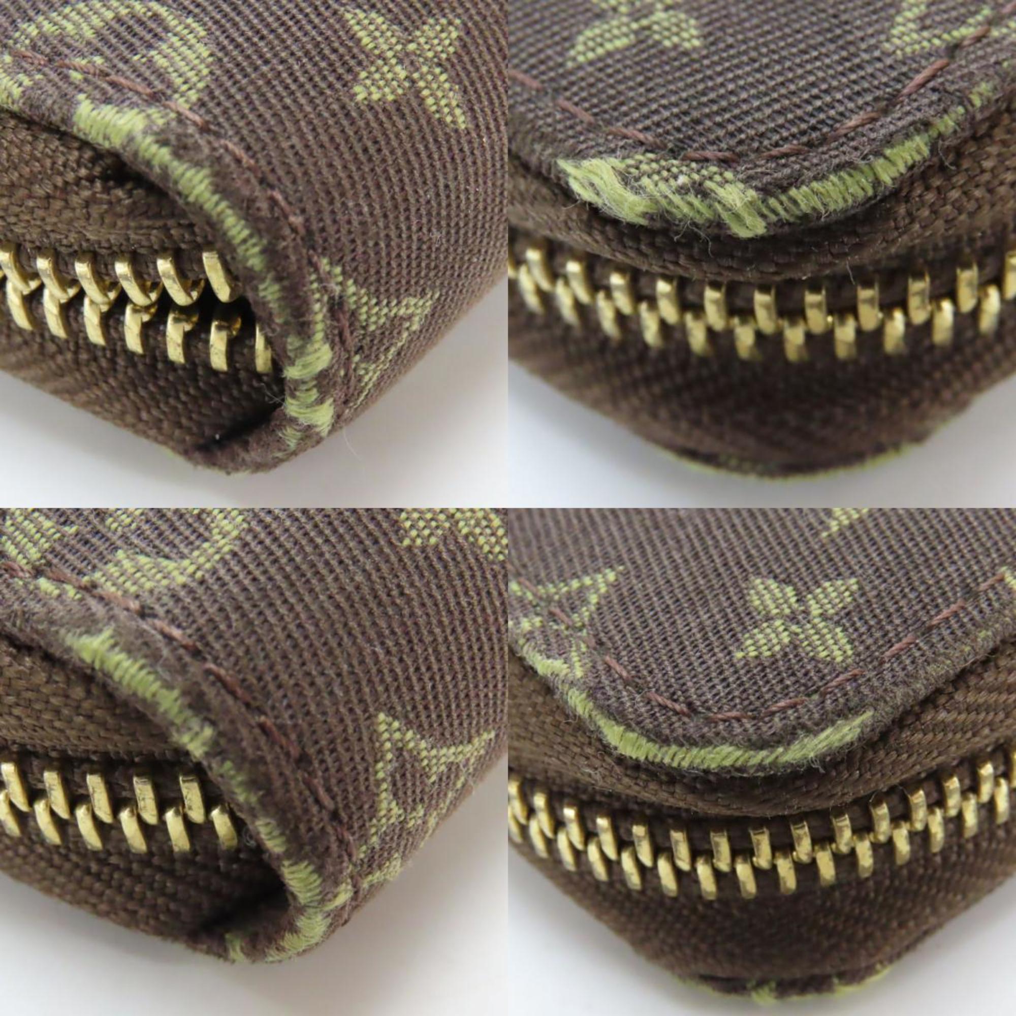 Louis Vuitton Brown Ebene Monogram Mini Lin Long Wallet (Bi-Fold) (Pre-Owned)