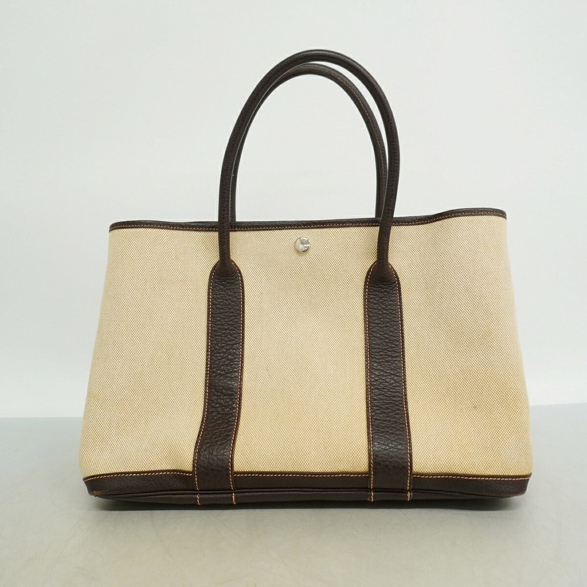 Hermes Marron Natural Toile H Tote Bag (Pre-Owned)