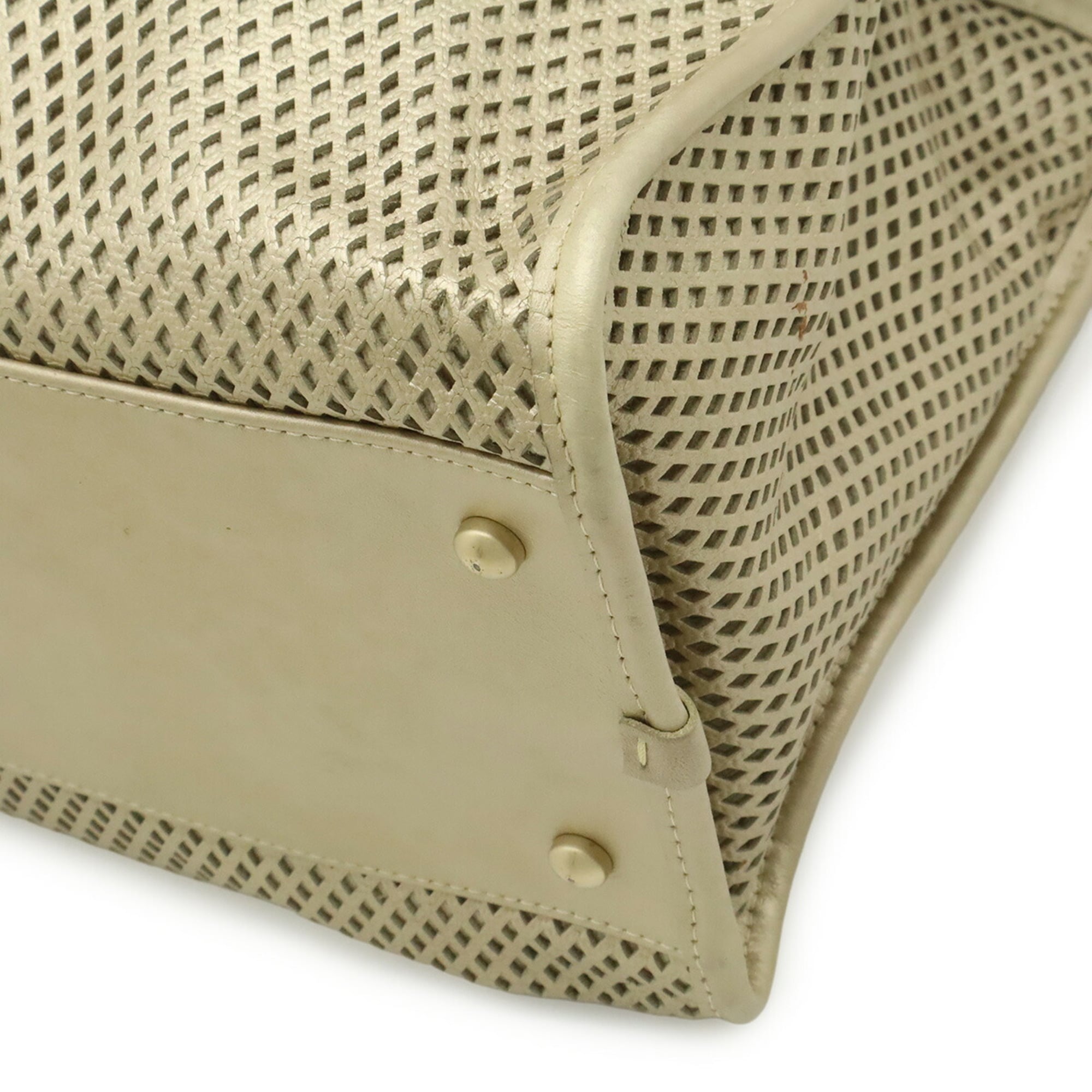 Chanel Champagne Gold Mesh Shoulder Bag Tote Bag (Pre-Owned)