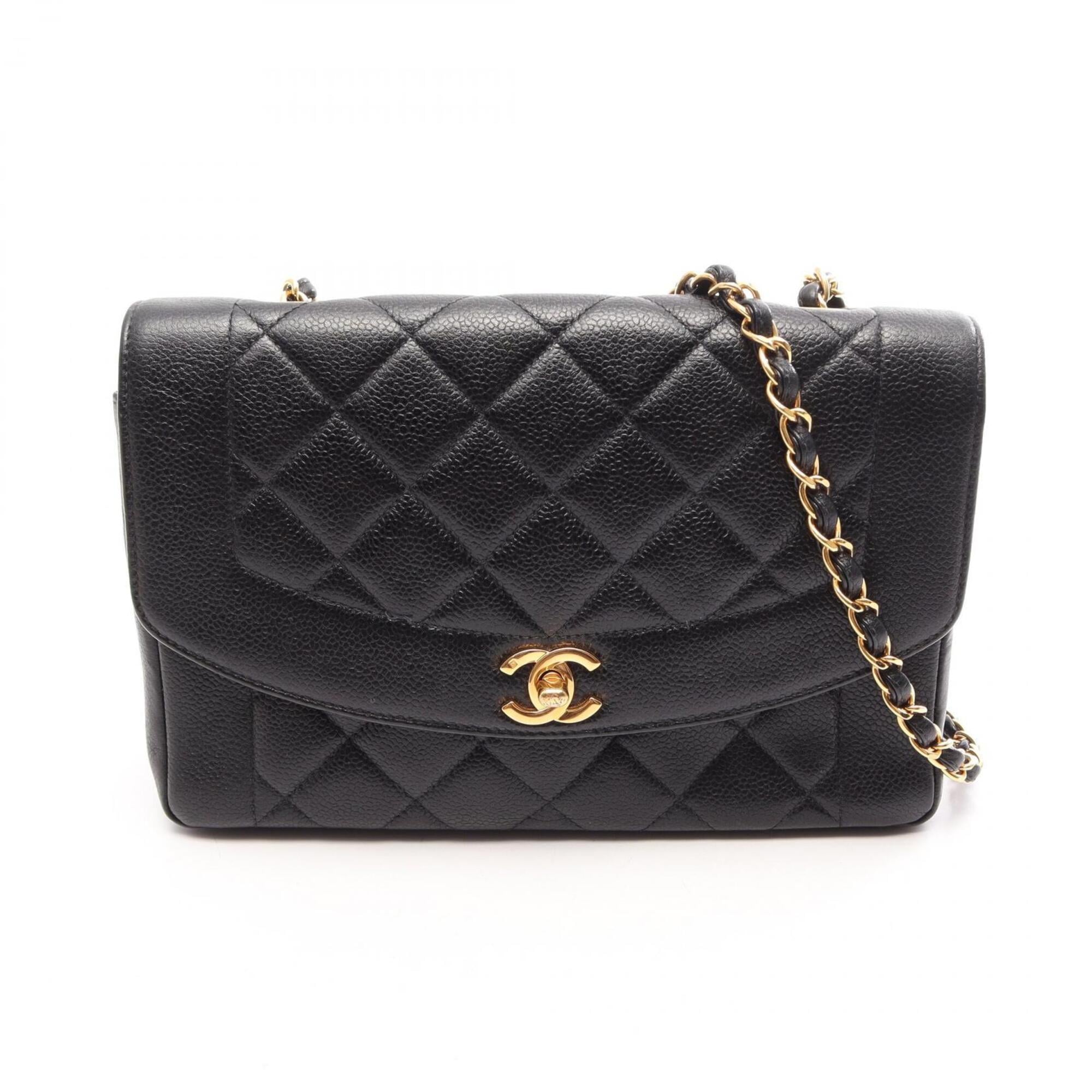 Chanel Black Grained Calfskin Handbag Shoulder Bag (Pre-Owned)