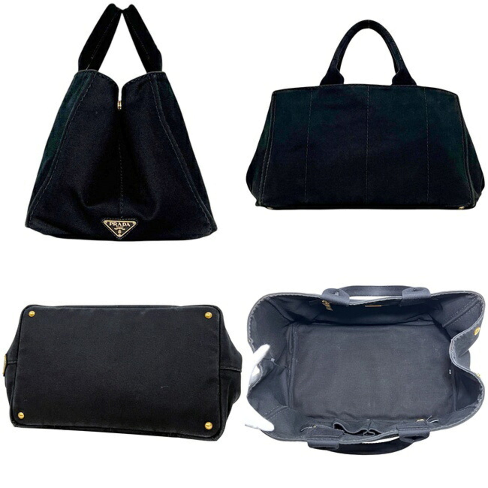 Prada Black Canvas Tote Bag (Pre-Owned)