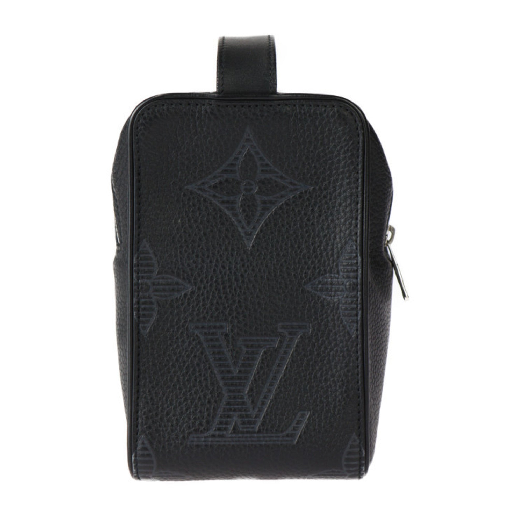 Louis Vuitton Monogram Black Monogram Monogram Leather Clutch Bag Handbag (Pre-Owned)