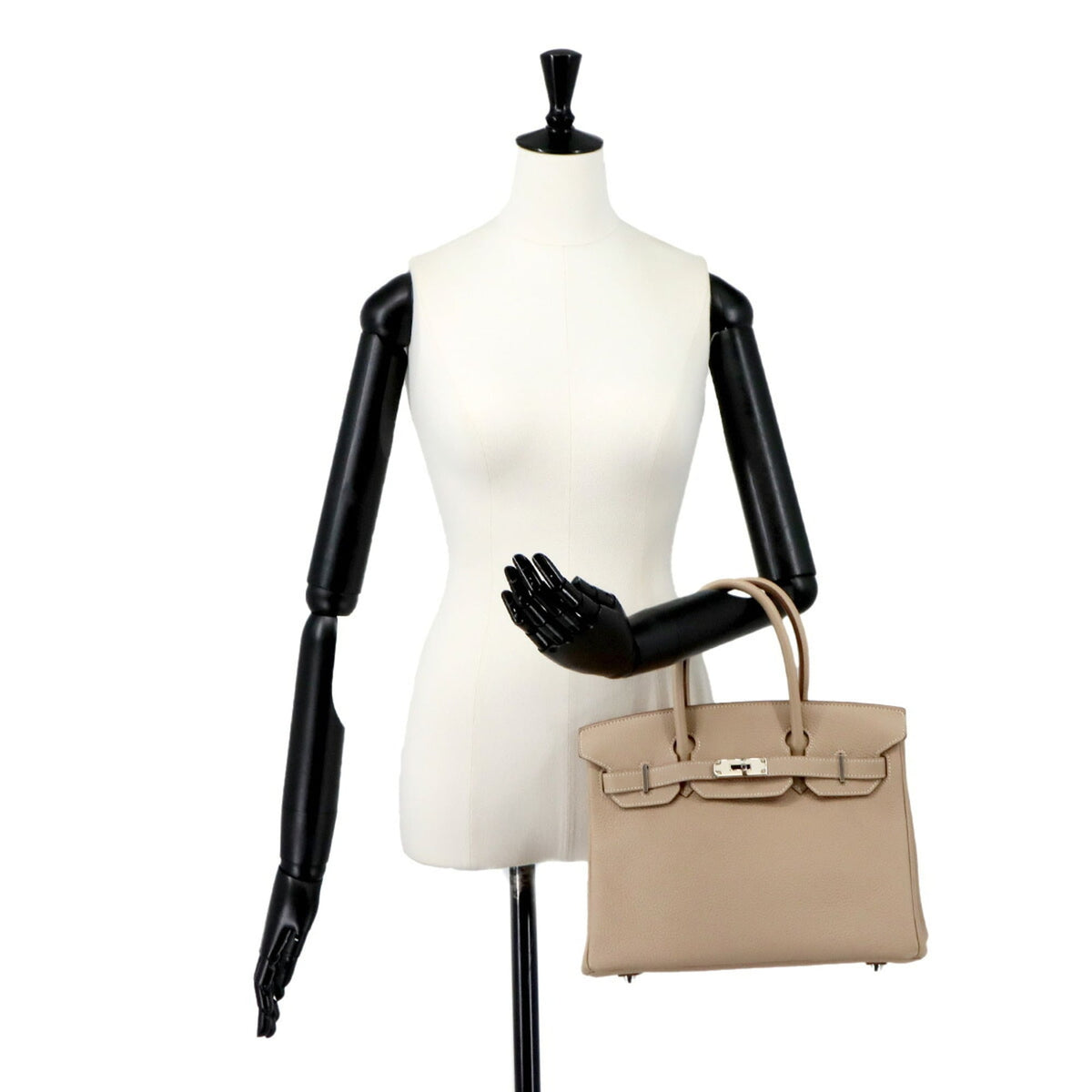 Hermes Argile Togo Leather Handbag (Pre-Owned)