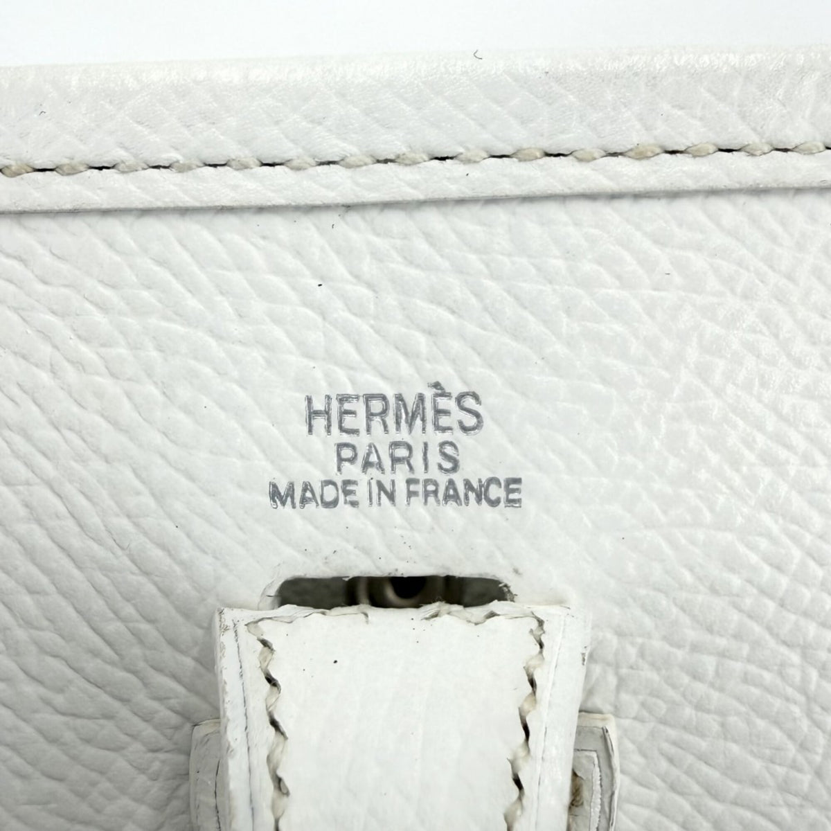 Hermes White Leather Shoulder Bag (Pre-Owned)