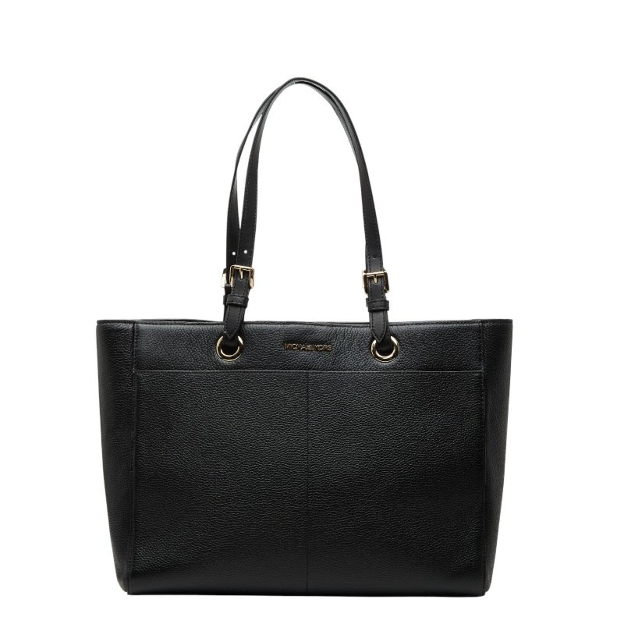 Michael Kors Black Leather Tote Bag (Pre-Owned)