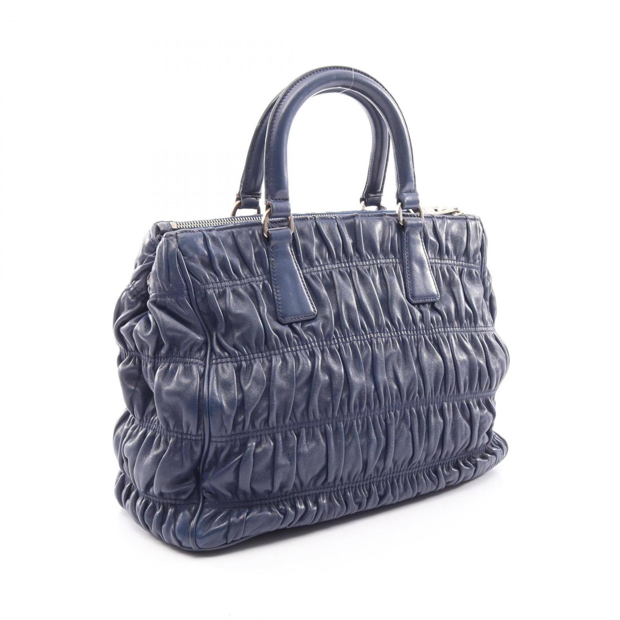 Prada Navy Leather Handbag (Pre-Owned)