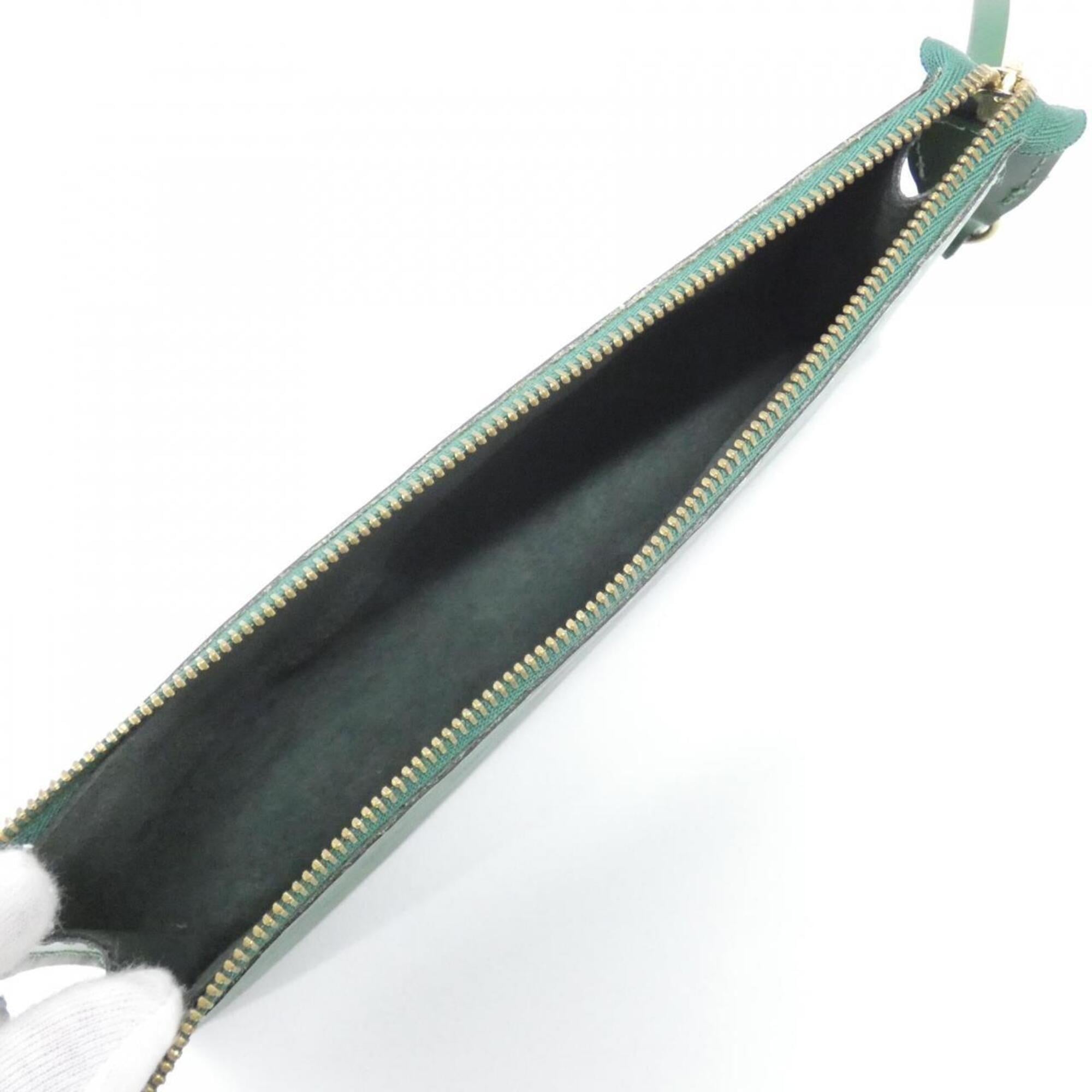 Louis Vuitton Epi Green Leather Pochette (Pre-Owned)