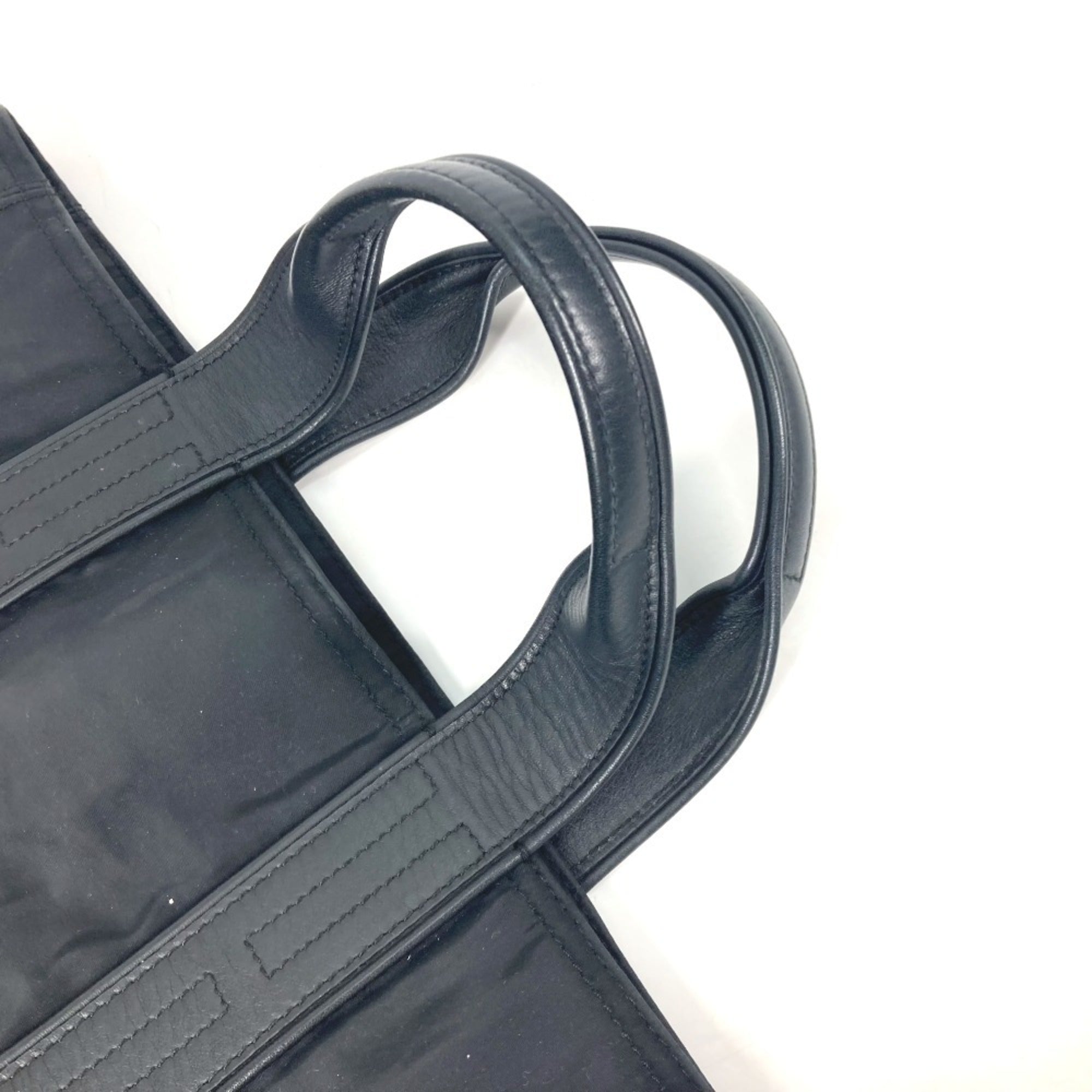 Hermes Black Nylon Shoulder Bag Tote Bag (Pre-Owned)