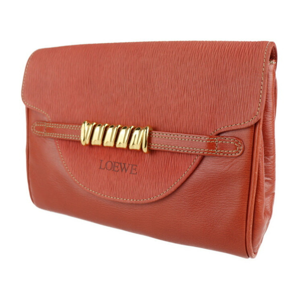 Loewe Leather Clutch Bag Handbag (Pre-Owned)