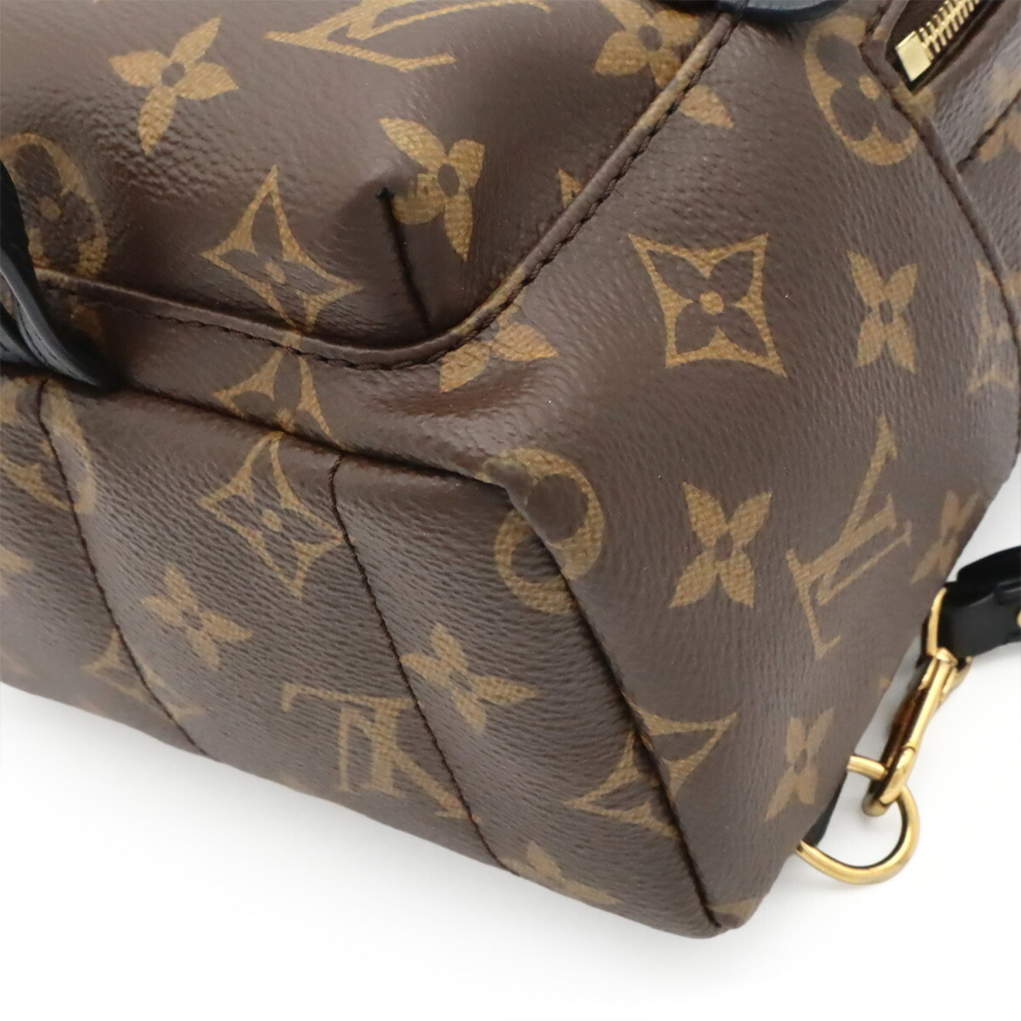 Louis Vuitton Brown Monogram Canvas Leather Backpack Shoulder Bag (Pre-Owned)