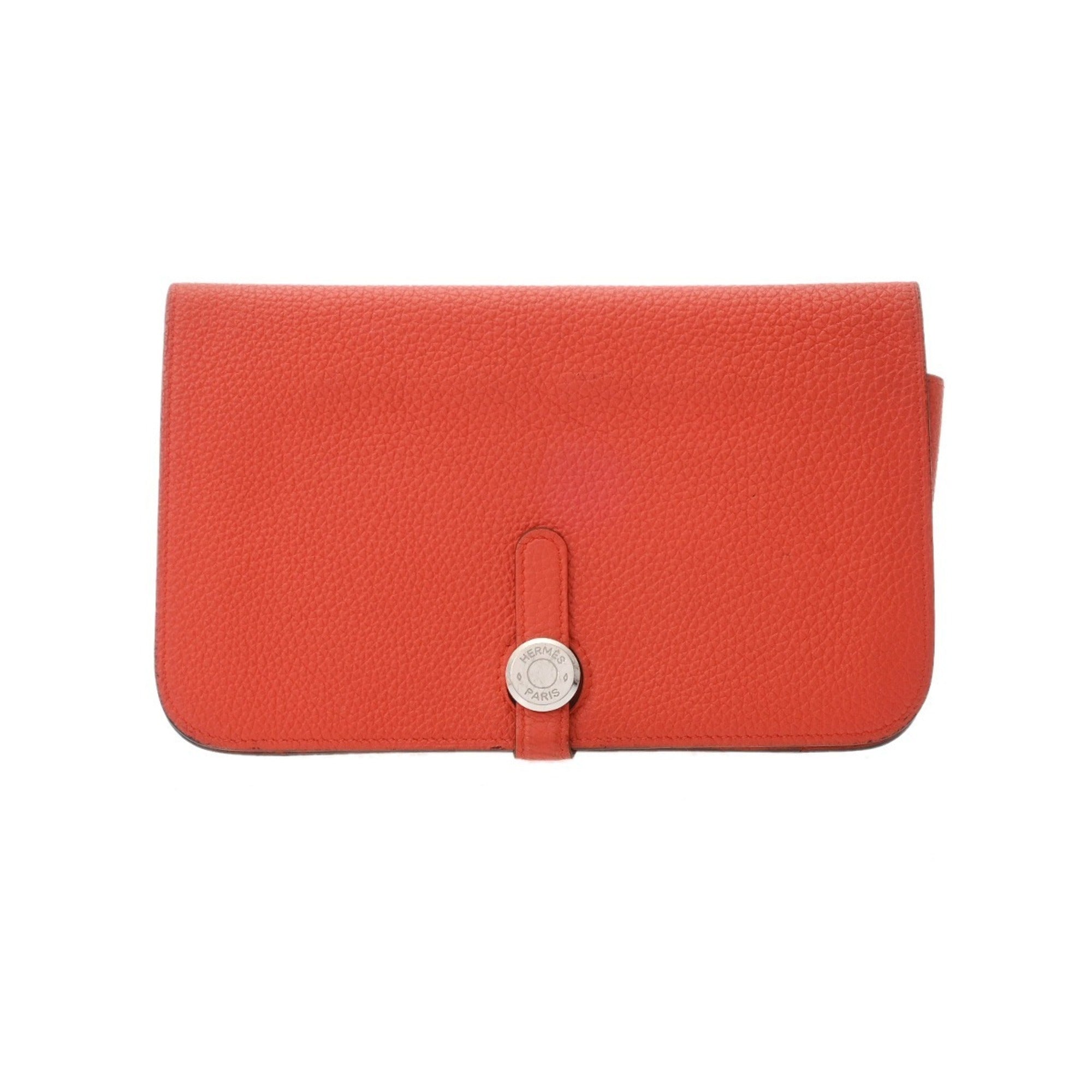 Hermes Togo Leather Long Wallet (Bi-Fold) (Pre-Owned)