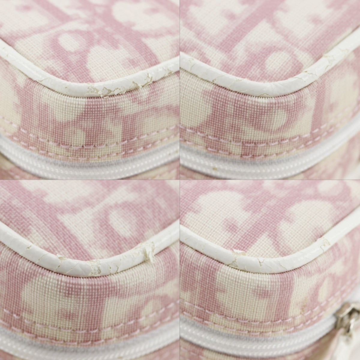 Christian Dior Trotter Pink Nylon Canvas Pouch (Pre-Owned)