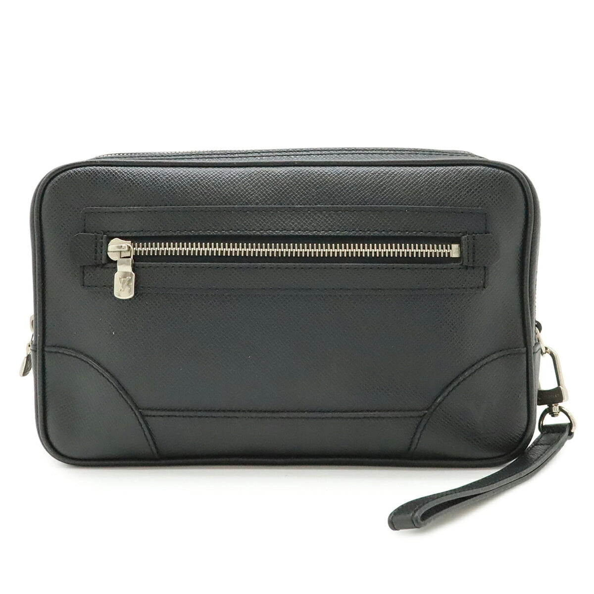 Louis Vuitton Ardoise Black Taiga Leather Clutch Bag (Pre-Owned)