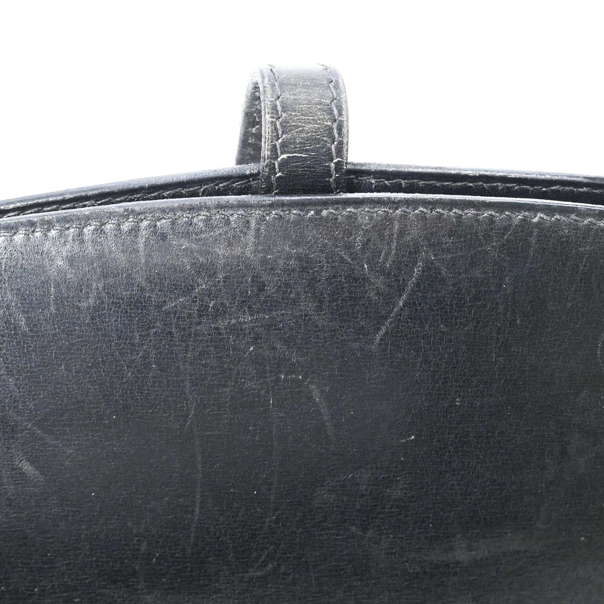 Hermes Dalvy Black Box Calf Leather Handbag (Pre-Owned)
