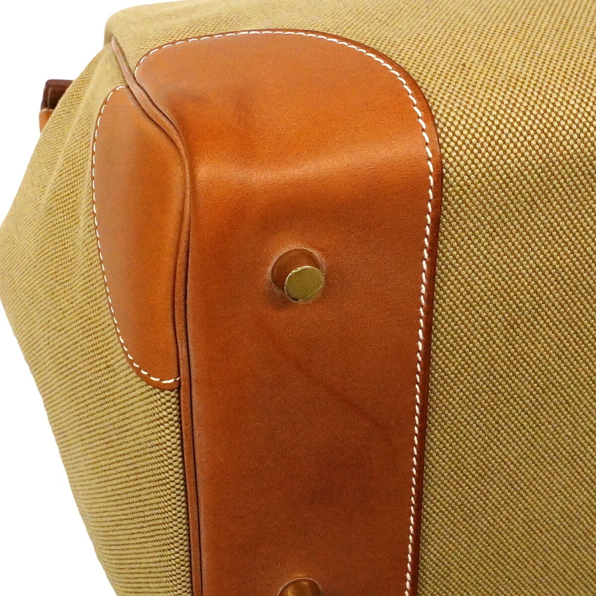 Hermes Fauve Ficelle Toile H Barenia Leather Barenia Leather Handbag (Pre-Owned)