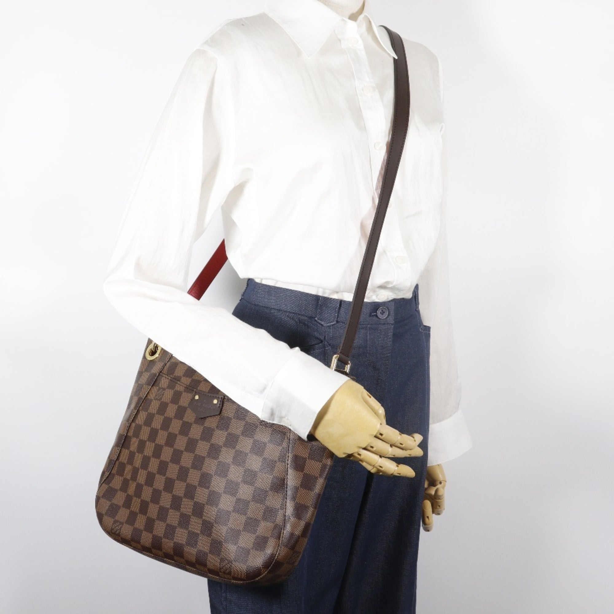 Louis Vuitton Brown Damier Canvas Shoulder Bag (Pre-Owned)