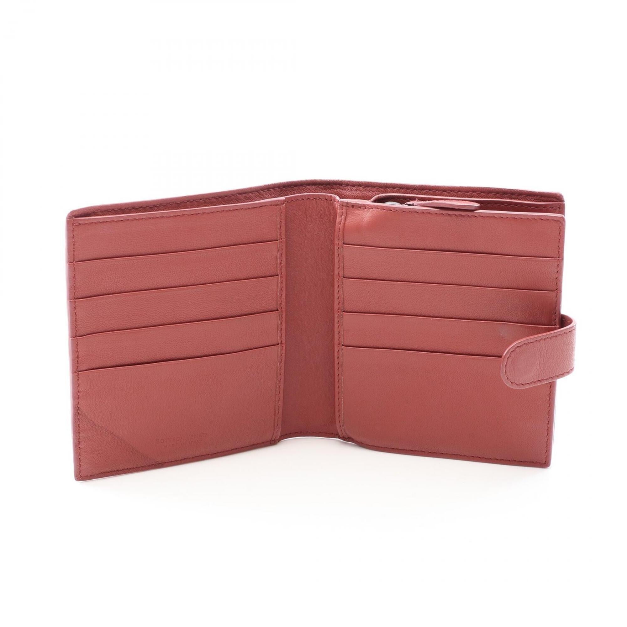 Bottega Veneta Bordeaux Intrecciato Wallet (Bi-Fold) (Pre-Owned)
