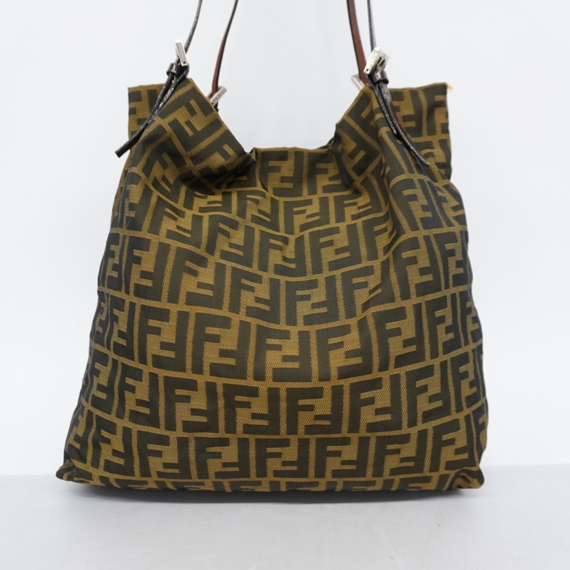 Fendi Brown Nylon Canvas Tote Bag (Pre-Owned)