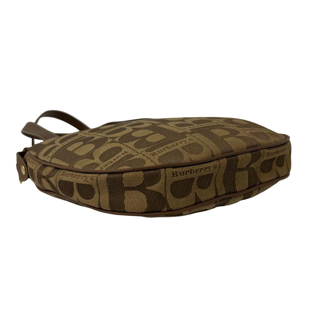 Burberry Brown Canvas Leather Shoulder Bag Tote Bag (Pre-Owned)