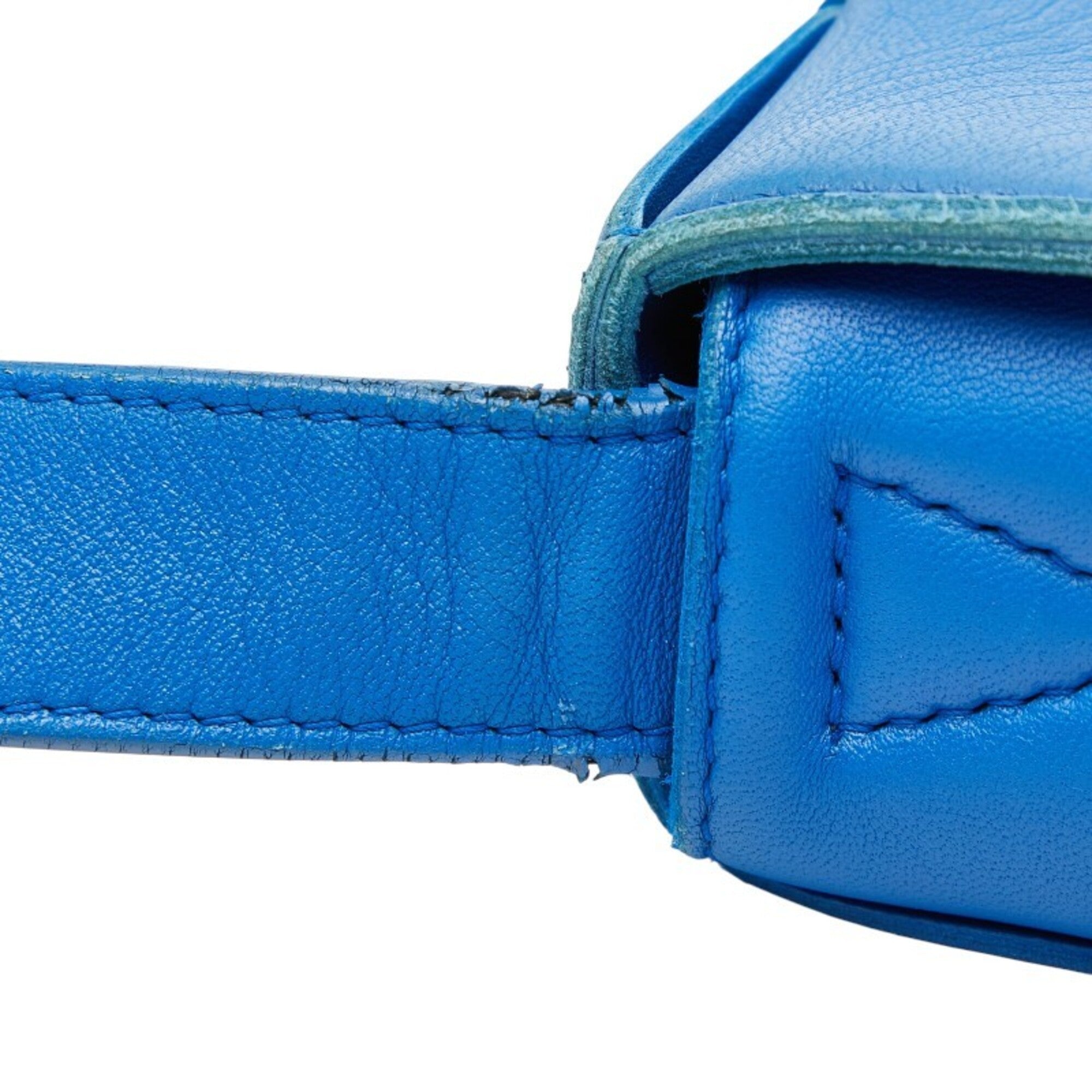 Bottega Veneta Blue Leather Shoulder Bag (Pre-Owned)