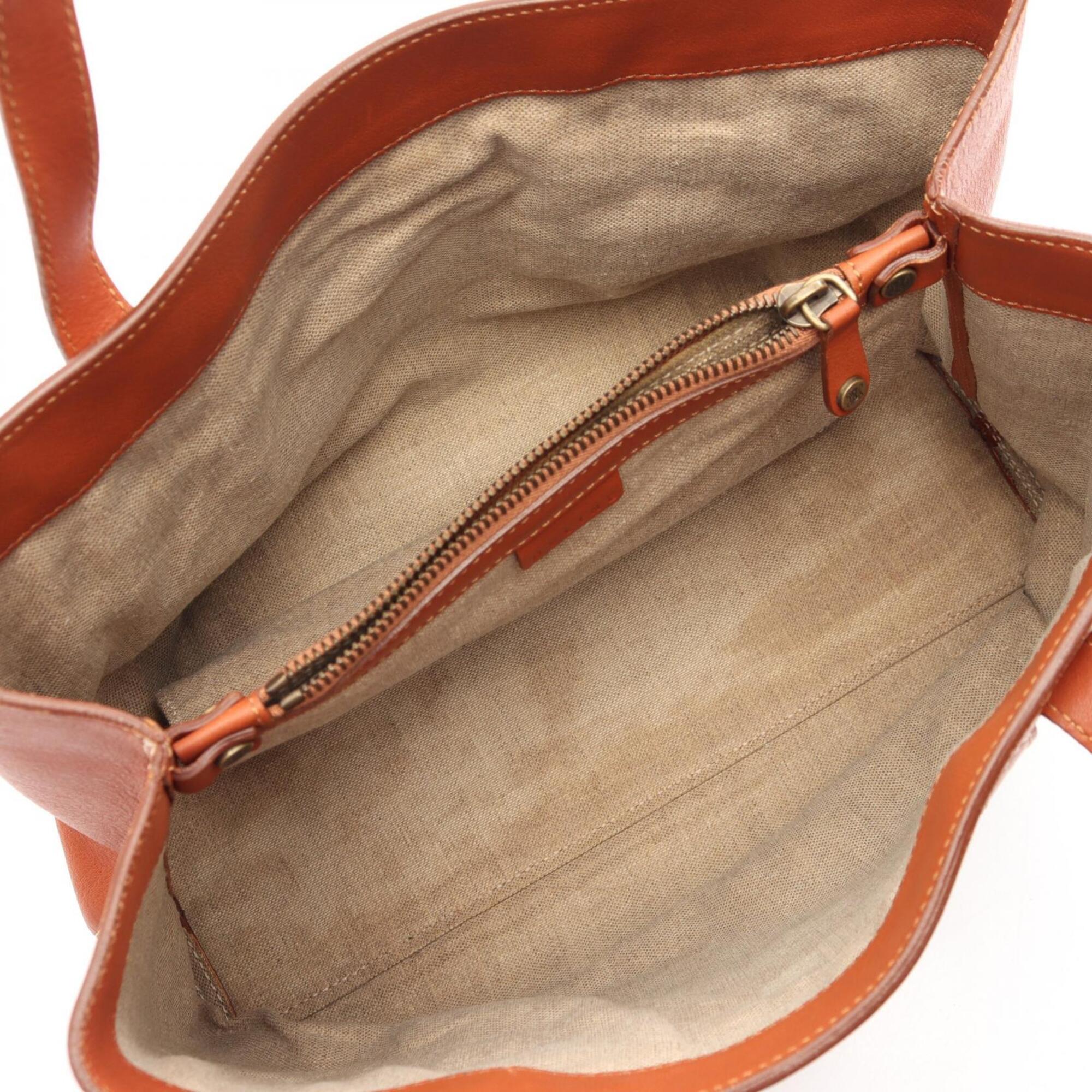 Celine Brown Leather Handbag Tote Bag (Pre-Owned)