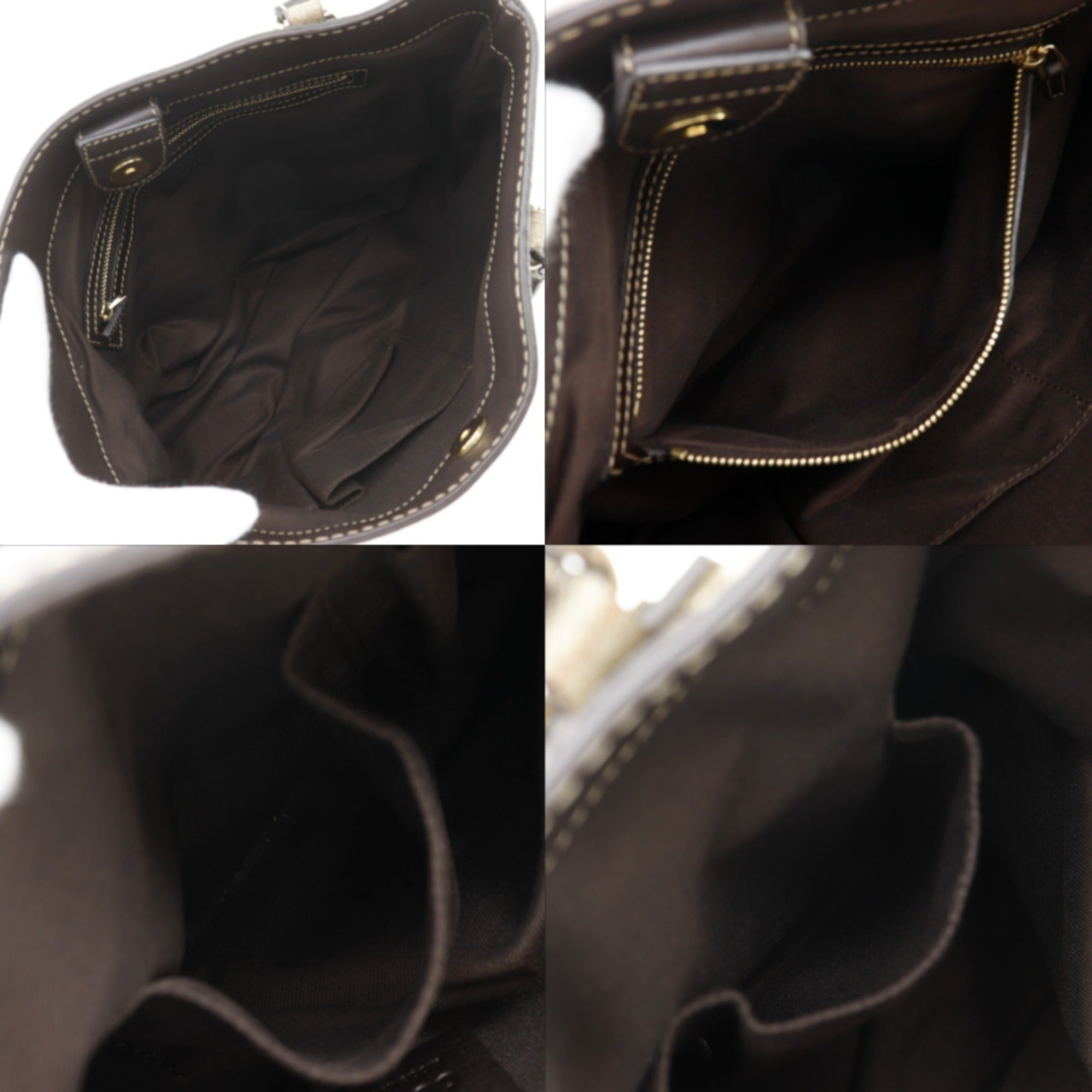 Gucci Brown Coated Canvas Tote Bag (Pre-Owned)