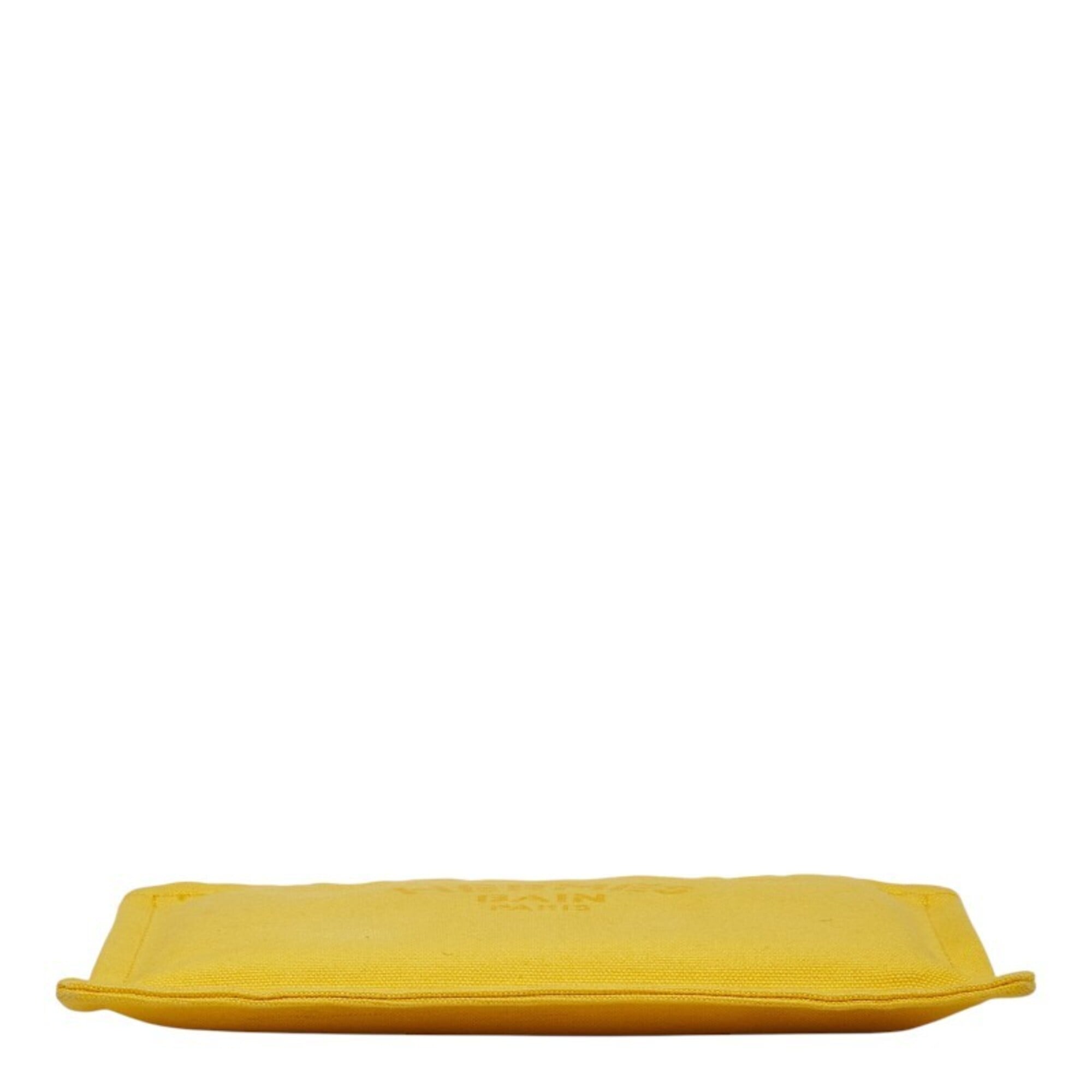 Hermes Yellow Cotton Handbag Pouch (Pre-Owned)