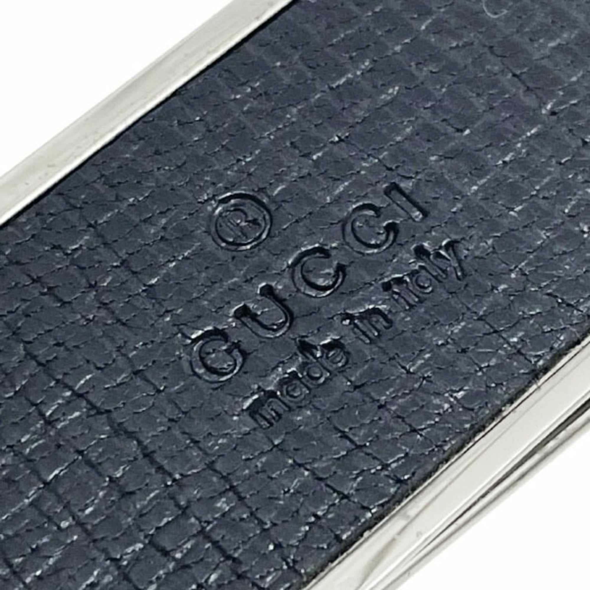 Gucci Black Leather Metal Money Clip (Pre-Owned)