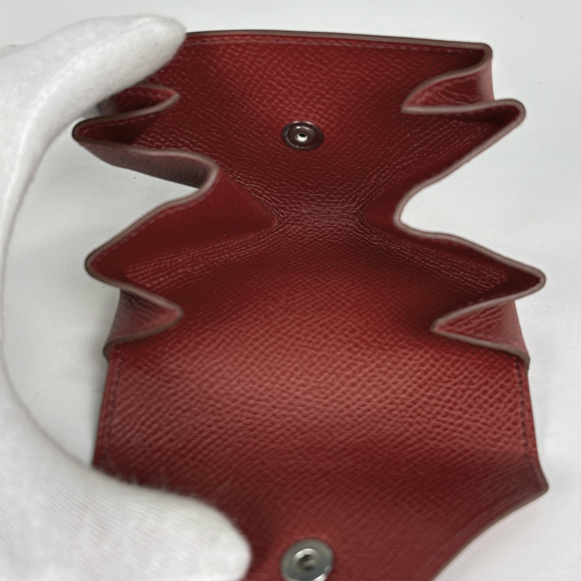 Hermes Red Color Epsom Leather Coin Purse/Coin Case (Pre-Owned)