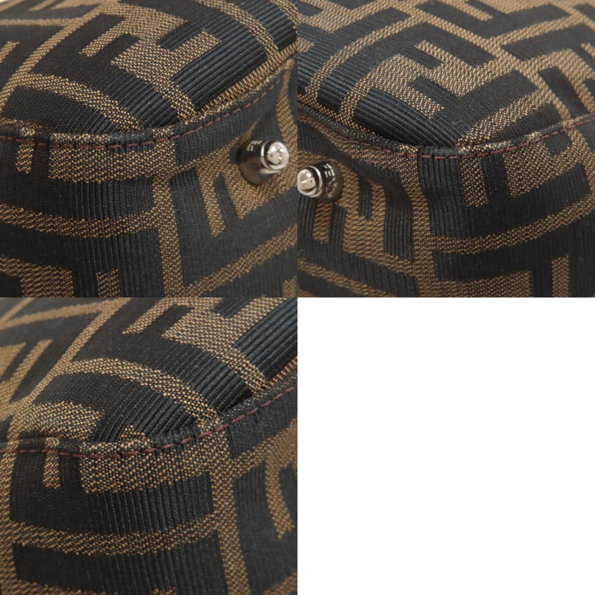 Fendi Brown Canvas Handbag (Pre-Owned)