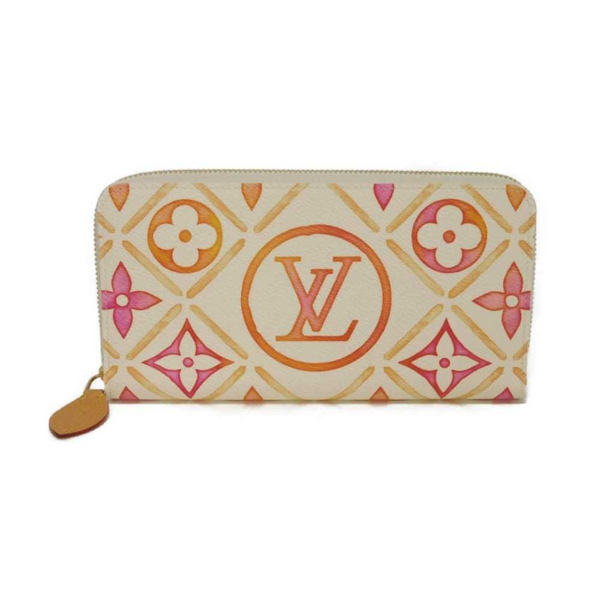 Louis Vuitton Coral Color Monogram Pink White Monogram Long Wallet (Bi-Fold) (Pre-Owned)