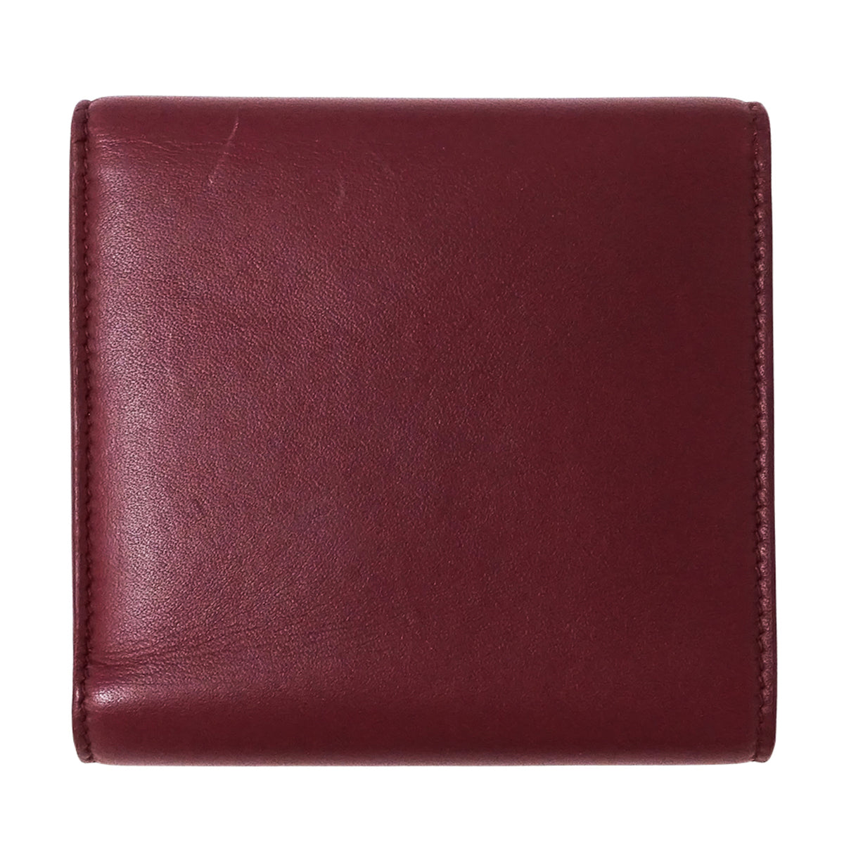 Bottega Veneta Bordeaux Red Color Leather Wallet (Bi-Fold) (Pre-Owned)