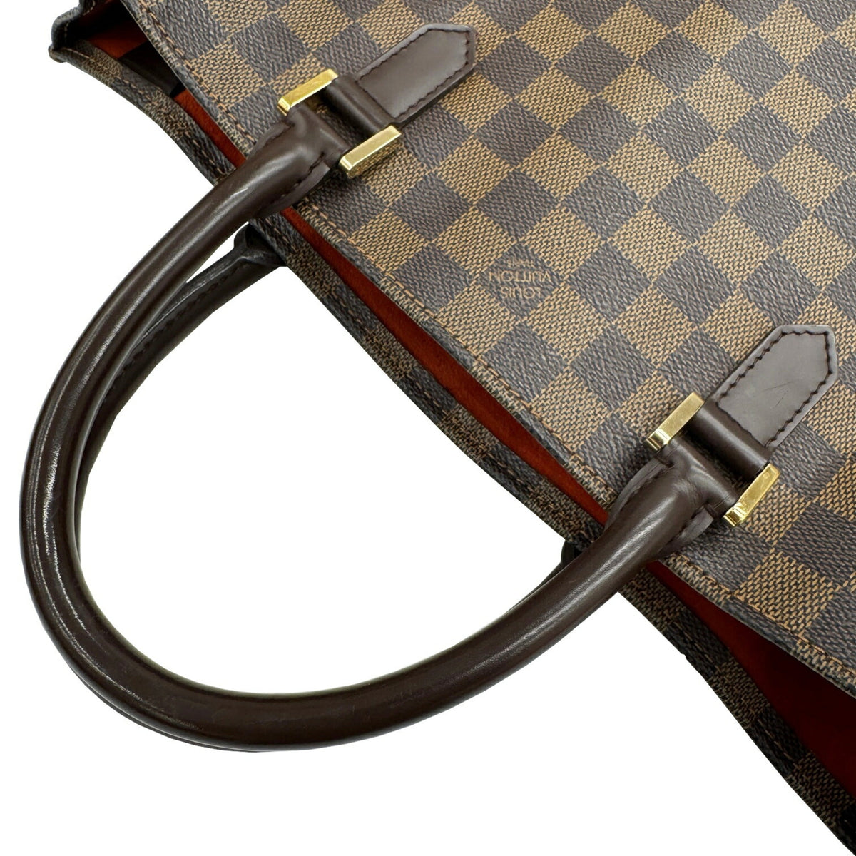Louis Vuitton Damier Brown Ebene Damier Canvas Leather Handbag (Pre-Owned)