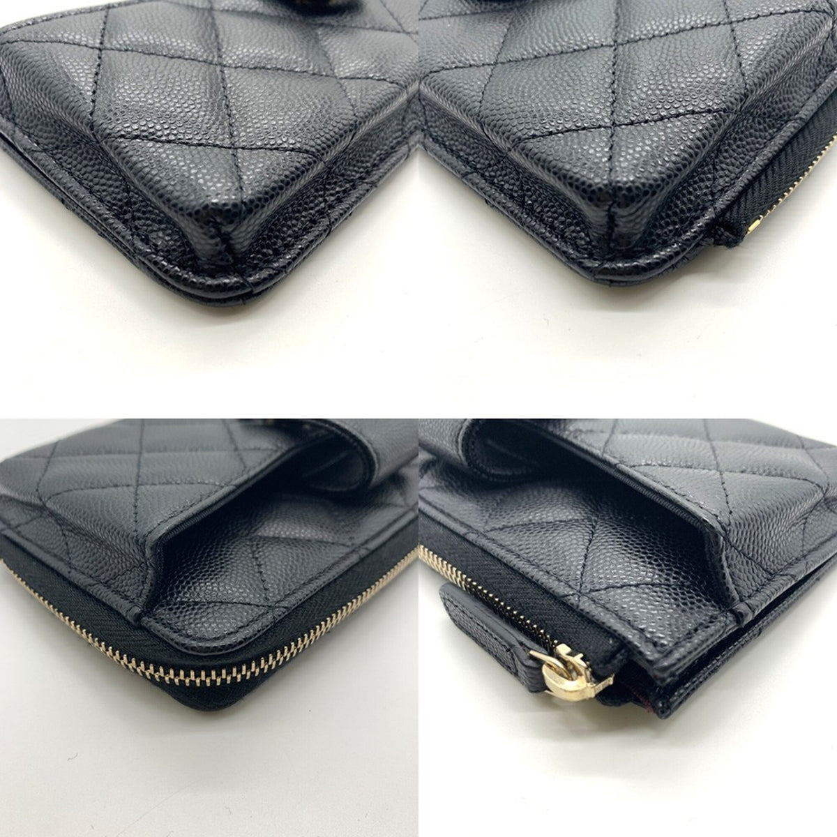 Chanel Black Grained Calfskin Pouch (Pre-Owned)