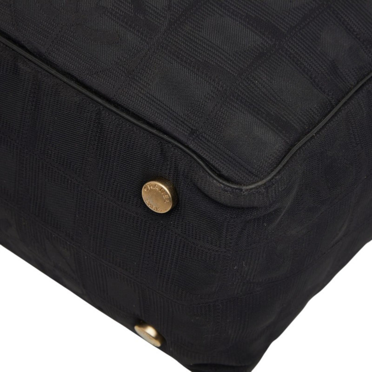 Chanel Black Nylon Leather Handbag (Pre-Owned)