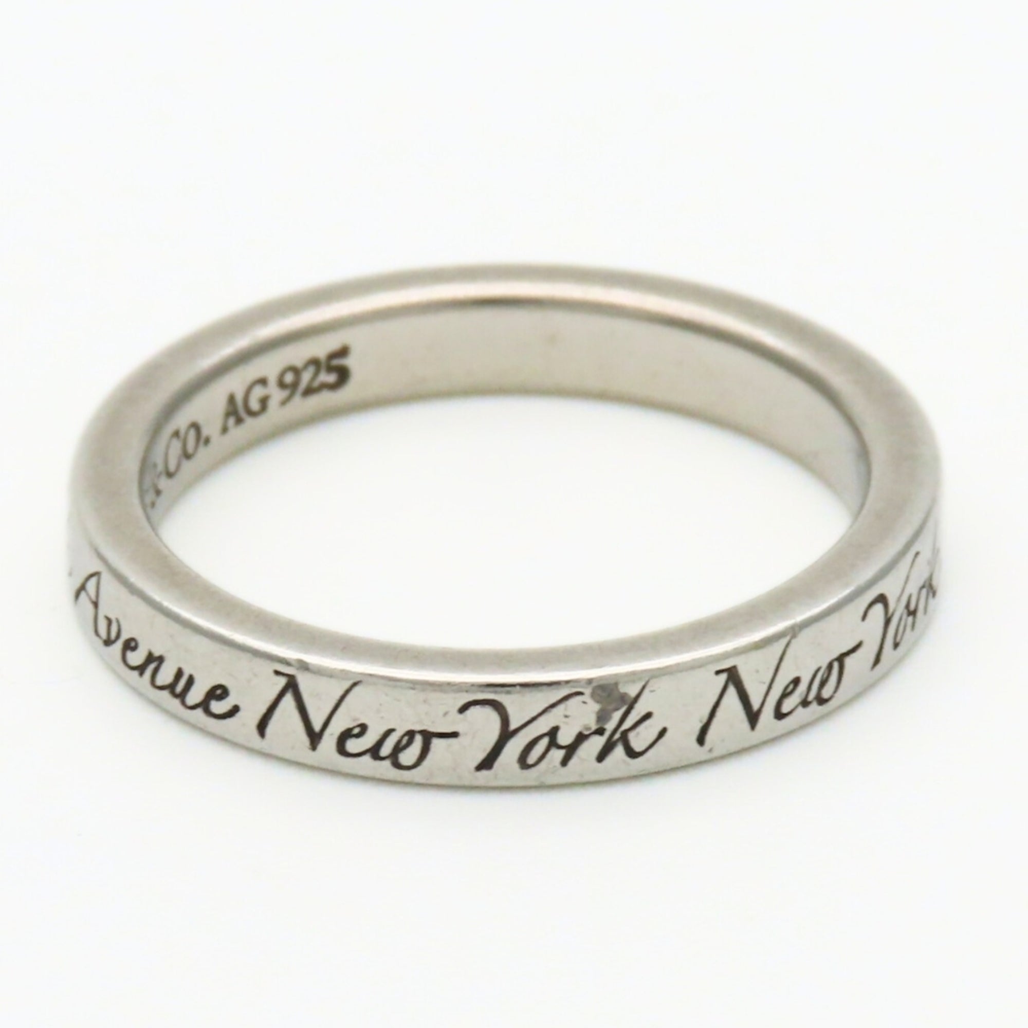 Tiffany Silver Silver 925 Band Ring (Pre-Owned)