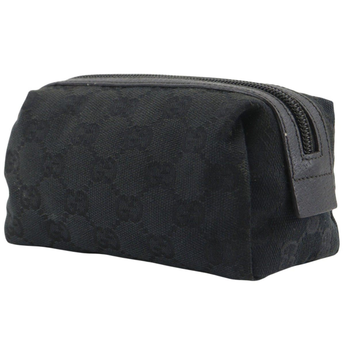 Gucci Black Gg Canvas Pouch (Pre-Owned)