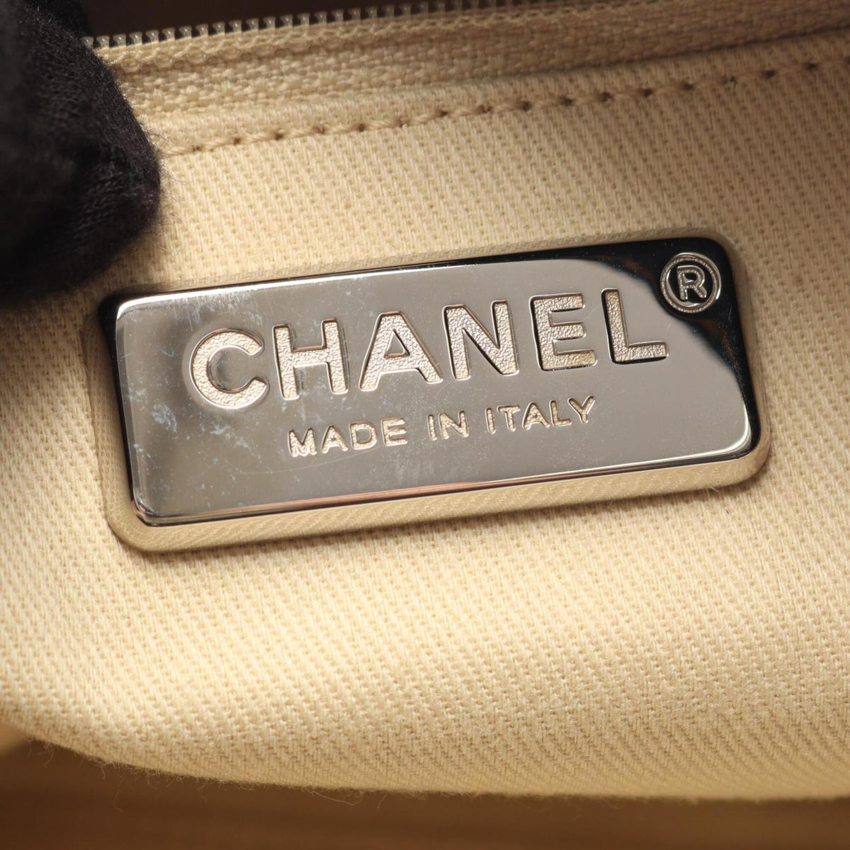 Chanel Navy Denim Handbag Tote Bag (Pre-Owned)