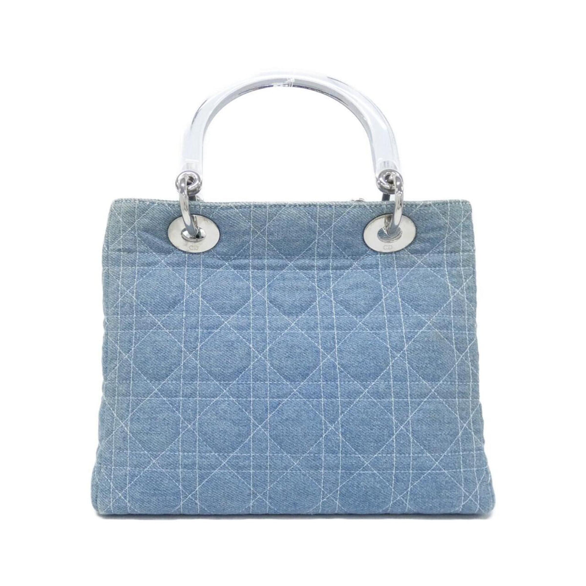 Christian Dior Lady Dior Light Blue Denim Handbag (Pre-Owned)