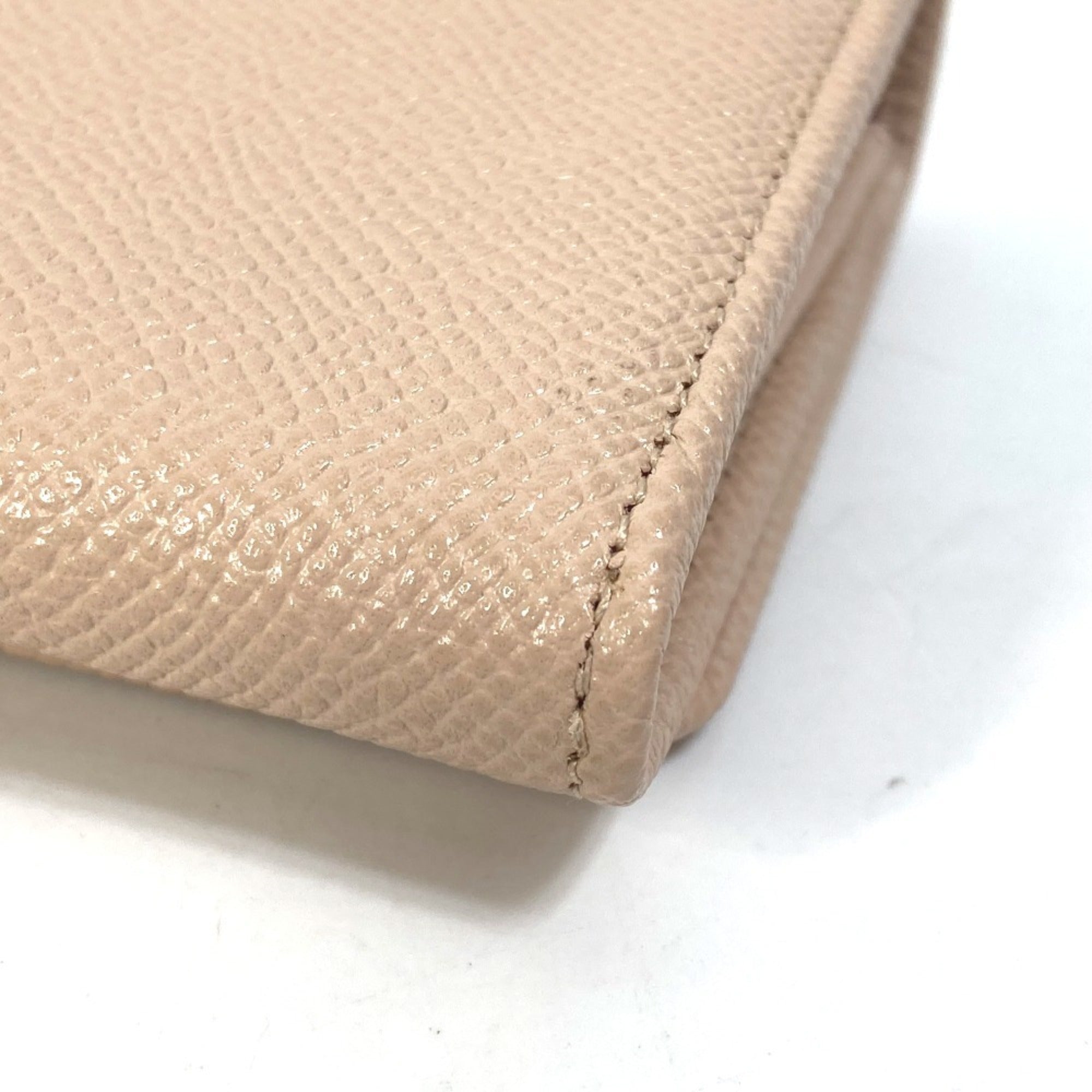 Bvlgari Light Pink Leather Long Wallet (Bi-Fold) (Pre-Owned)