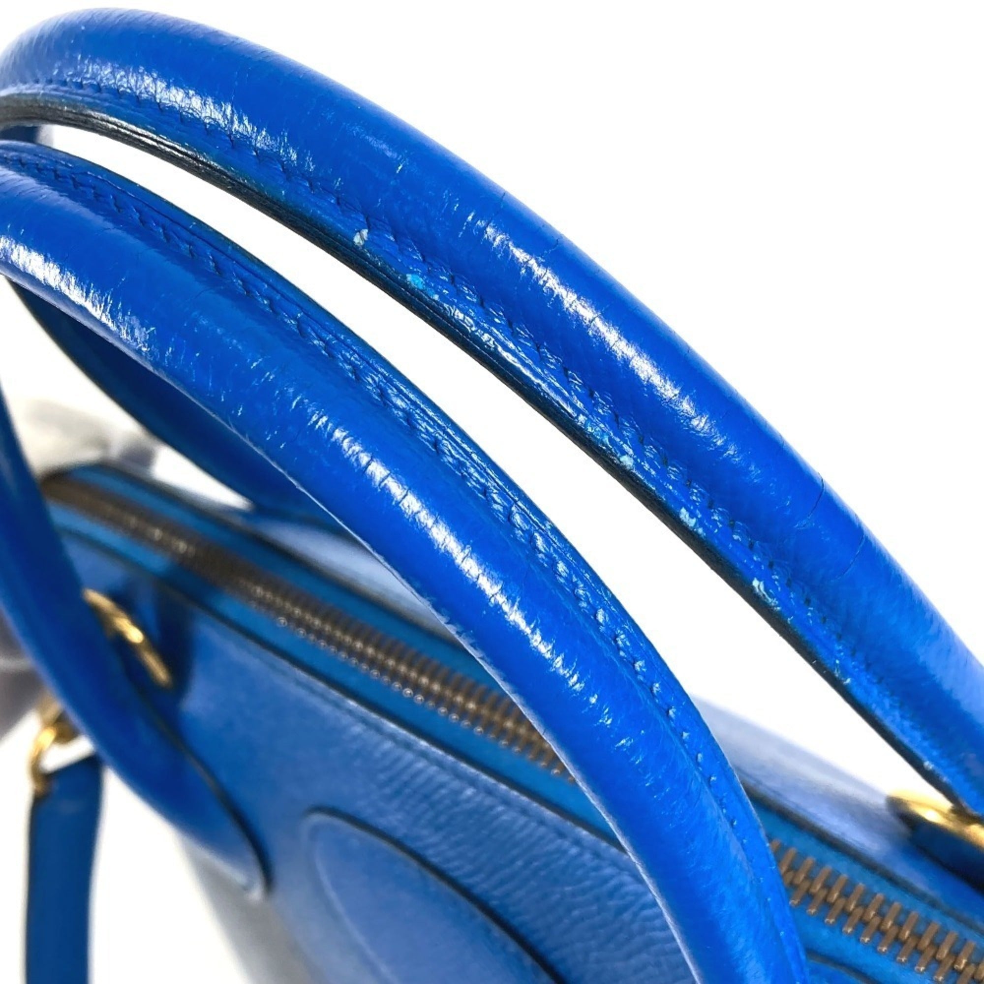 Hermes Blue Epsom Leather Handbag Shoulder Bag Tote Bag (Pre-Owned)