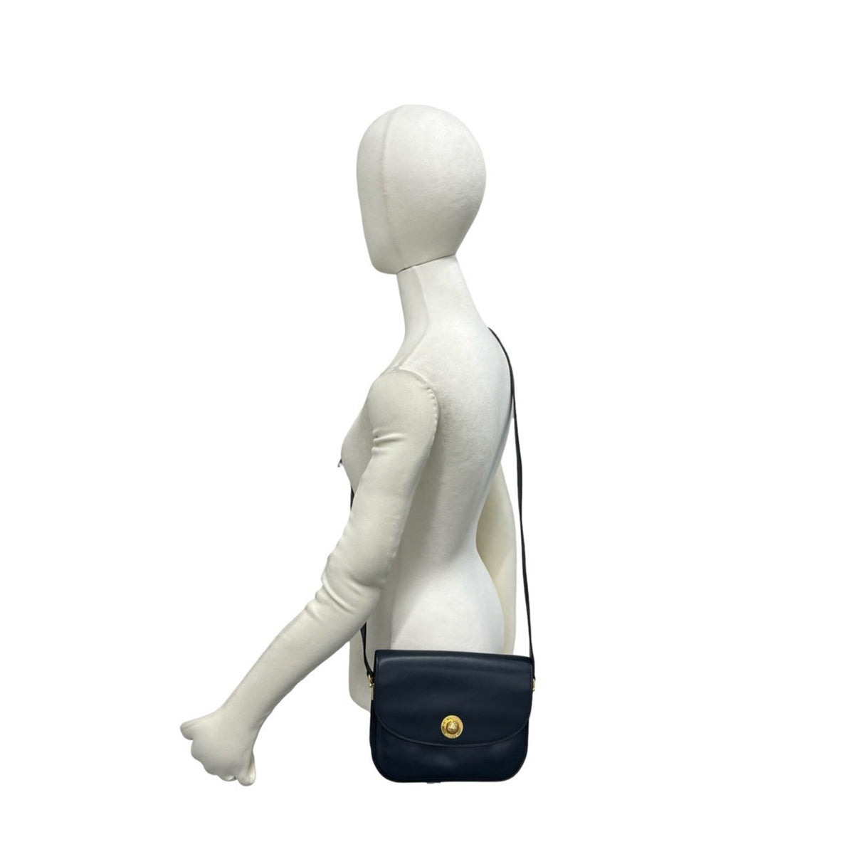 Celine Navy Leather Pochette Shoulder Bag (Pre-Owned)
