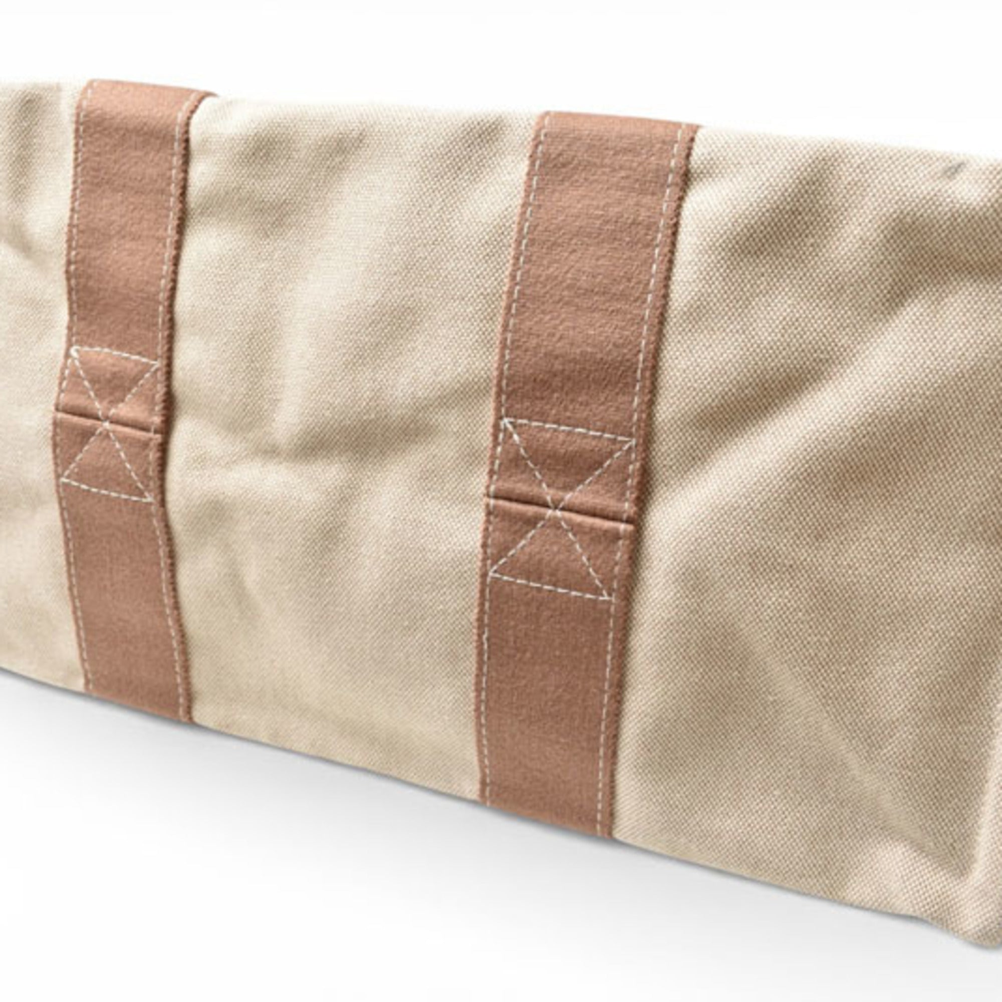 Hermes Beige Canvas Handbag Tote Bag (Pre-Owned)