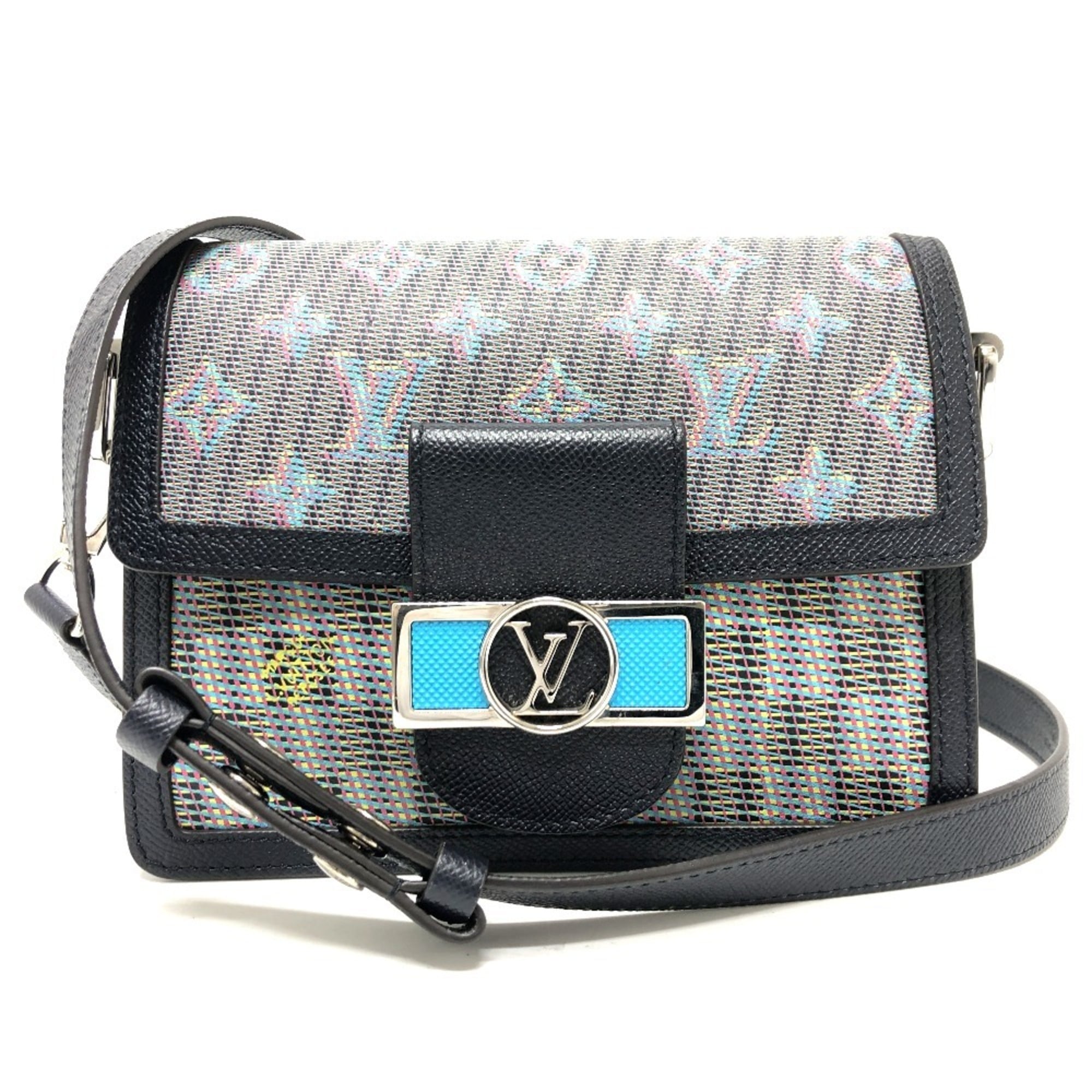 Louis Vuitton Blue Multi-Color Leather Shoulder Bag (Pre-Owned)